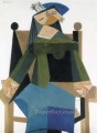 Femme assise dans un fauteuil 5 1941 Cubism